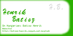 henrik batisz business card